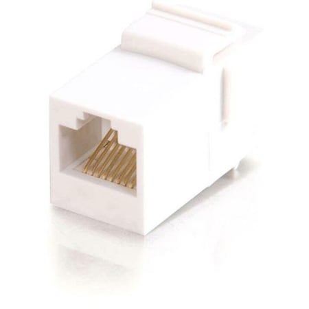 C2G RJ45 8P8C KEYSTONE INSERT COUPLER WHT 3677